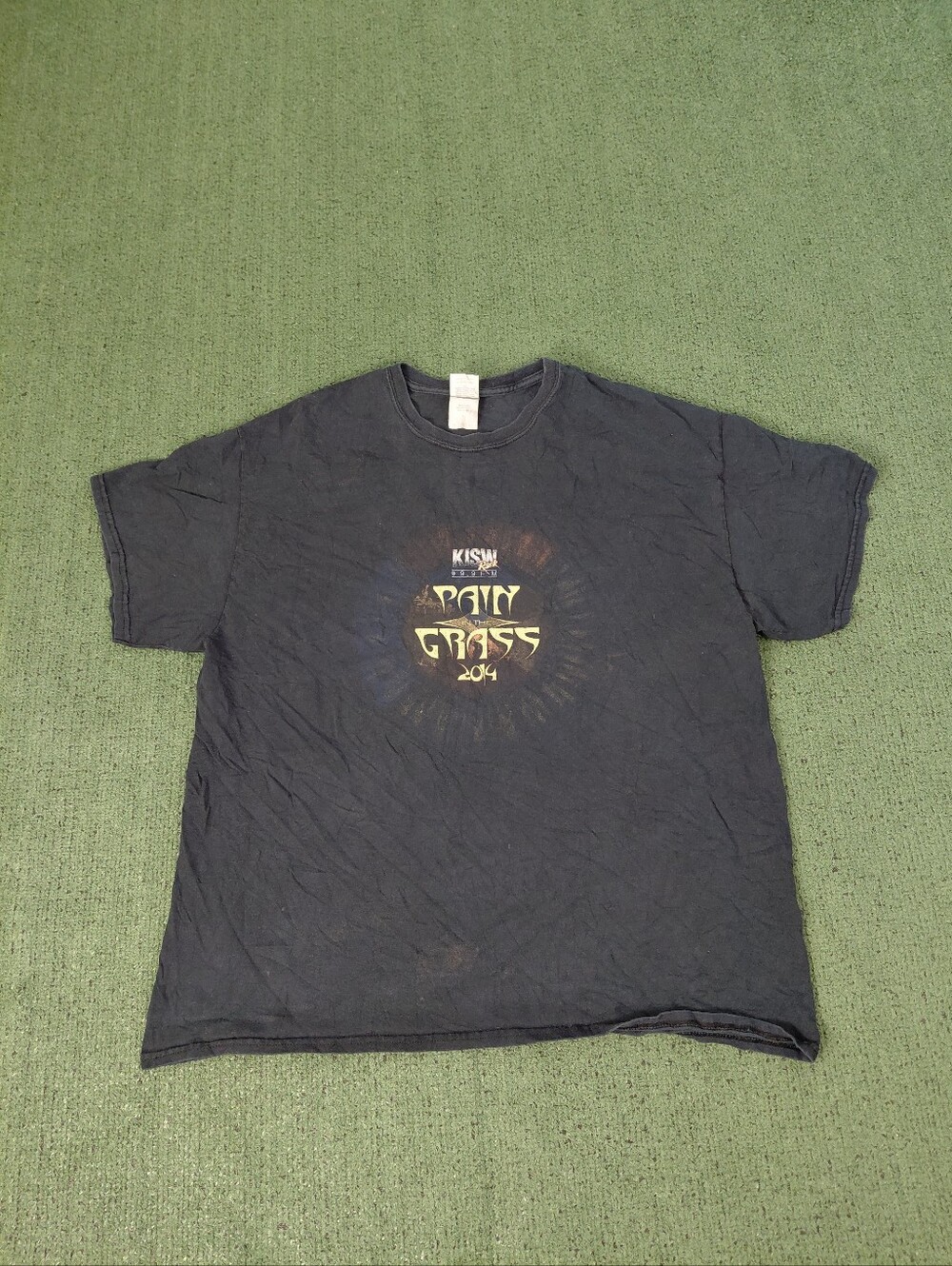 KISW 99.9 FM Pain in the Grass 2014 Concert Music Black T Shirt Sz XL